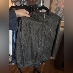 Nike Black and Gray Patterned Jacket size xl